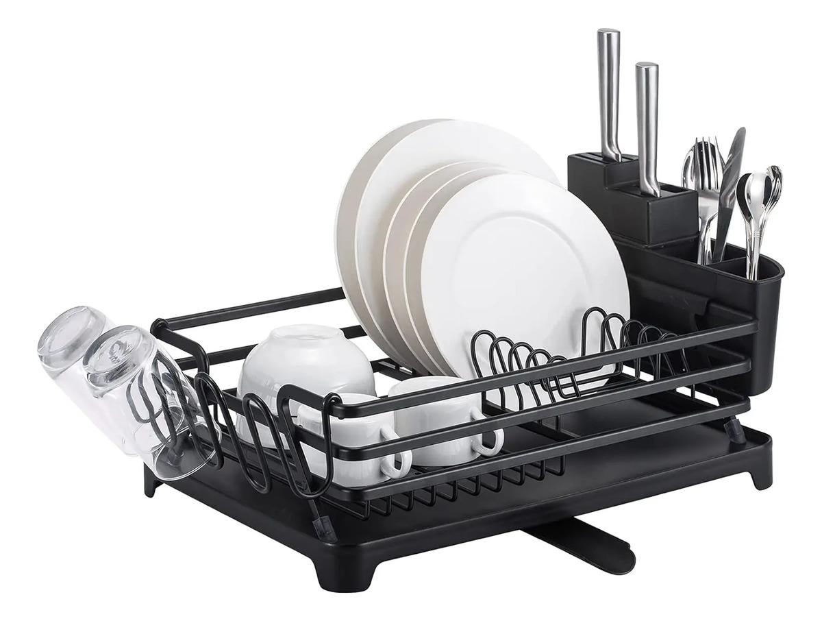 Secador De Platos Platera Moderna De Aluminio Inoxidable - Imagen 2