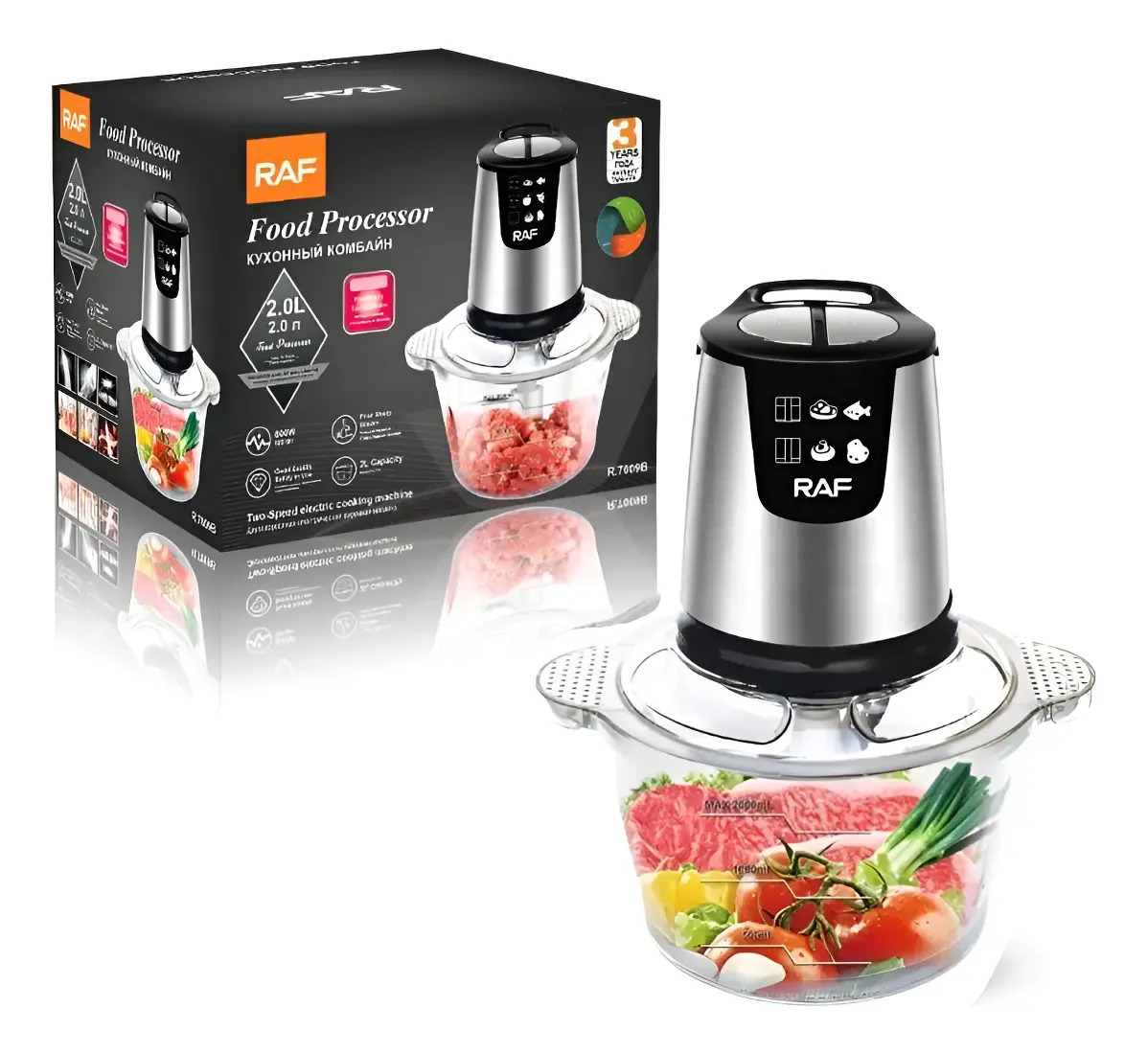 Procesador De Alimentos Picadora Electrica Potente 800w