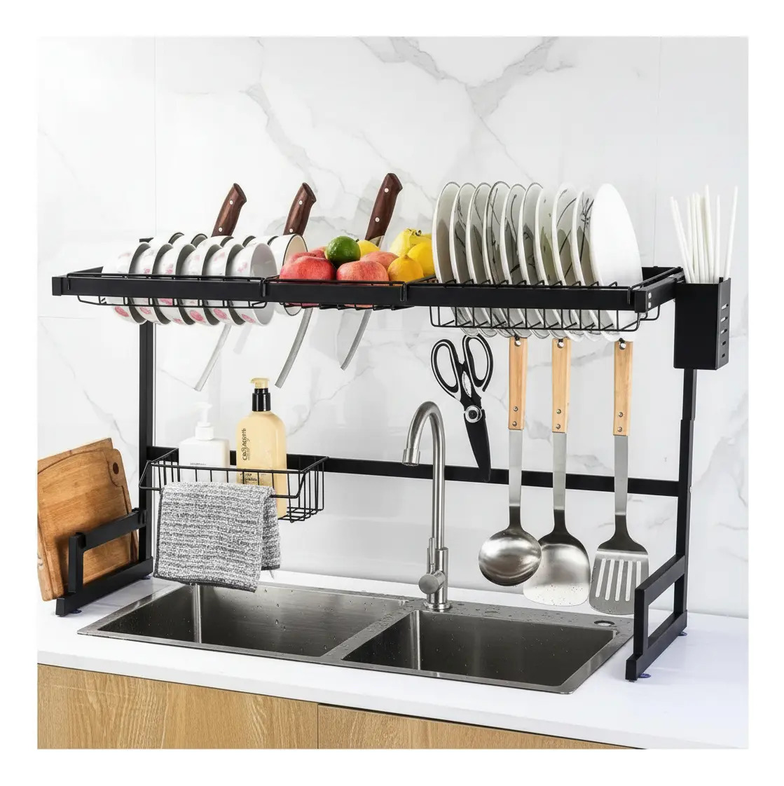 Escurridor De Platos Organizdor De Fregadero Rack De Cocina