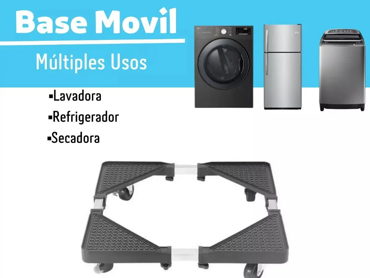 Base Ajustable Multiusos Ruedas Cocina Lavadora Refrigerador - Imagen 2