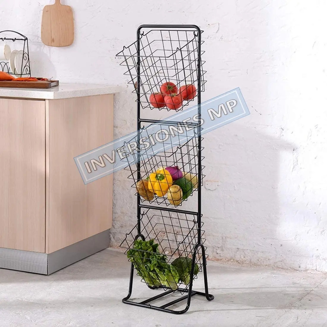 Canasto Organizador 3 Niveles Multiusos Cocina/baño/living - Imagen 2