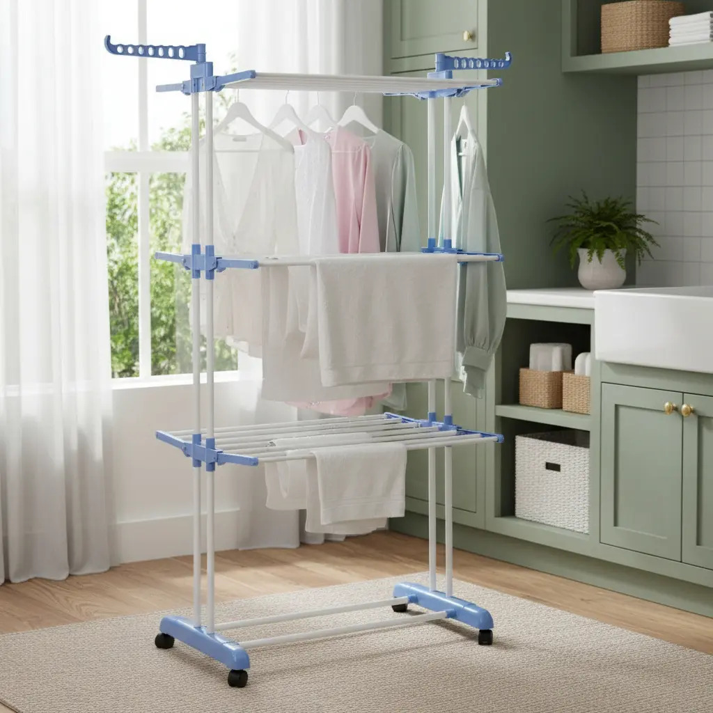 Tendedero De Ropa Plegable Tres Niveles