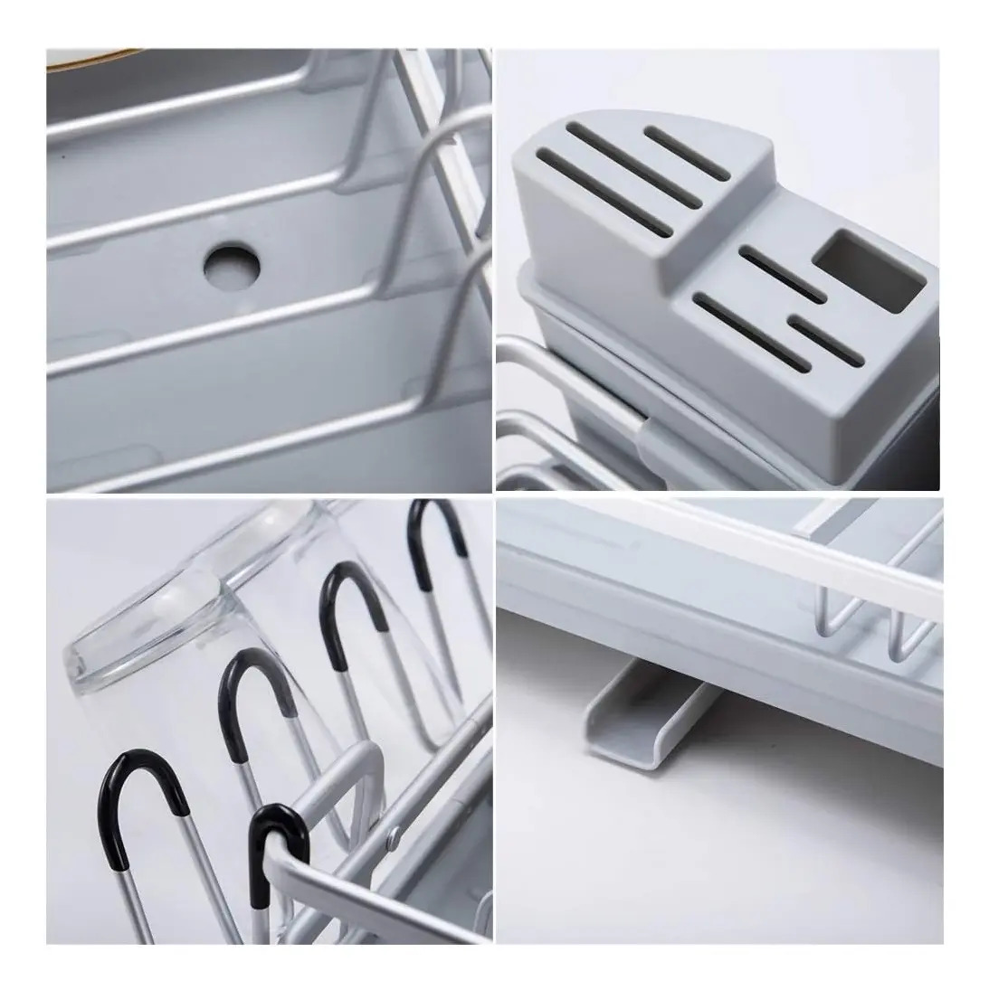 Secador De Platos Platera Moderna De Aluminio Inoxidable - Imagen 25
