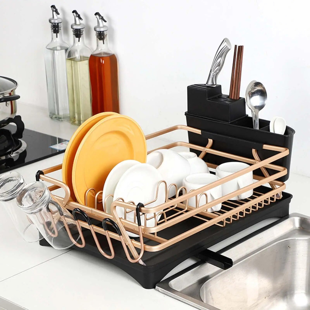 Secador De Platos Platera Moderna De Aluminio Inoxidable - Imagen 16