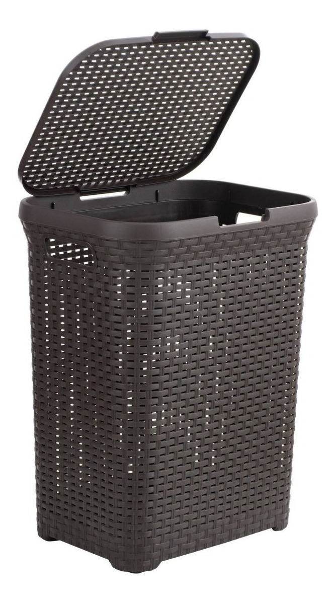 Cesto Canasto Para Ropa Ratan 60 Litros Con Tapa Reyplast - Imagen 14