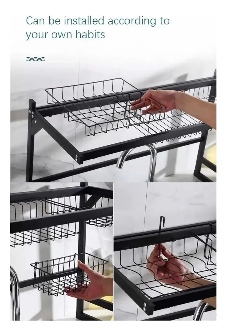 Escurridor De Platos Organizdor De Fregadero Rack De Cocina - Imagen 8