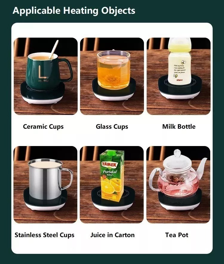 Taza Con Tapa Y Con Calentador Eléctrico Y Cuchara - Imagen 6