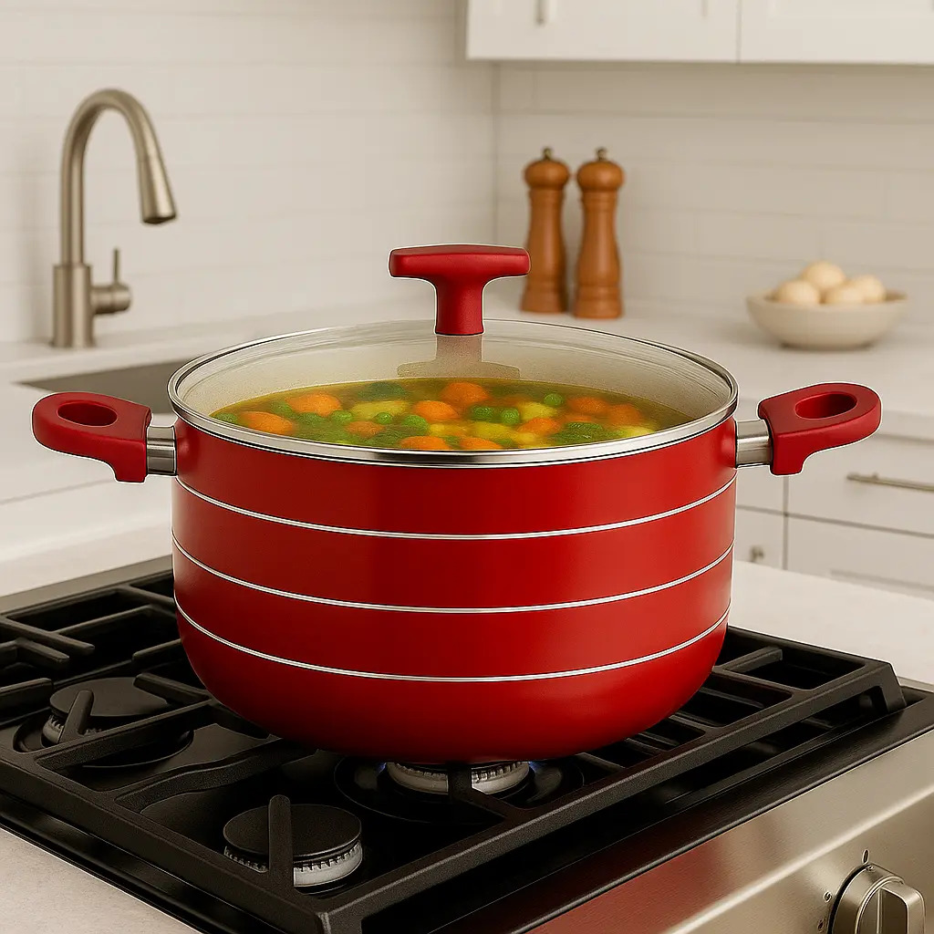 Cacerola Olla Antiadherente Rosso Vitta Rojo 28 Cm