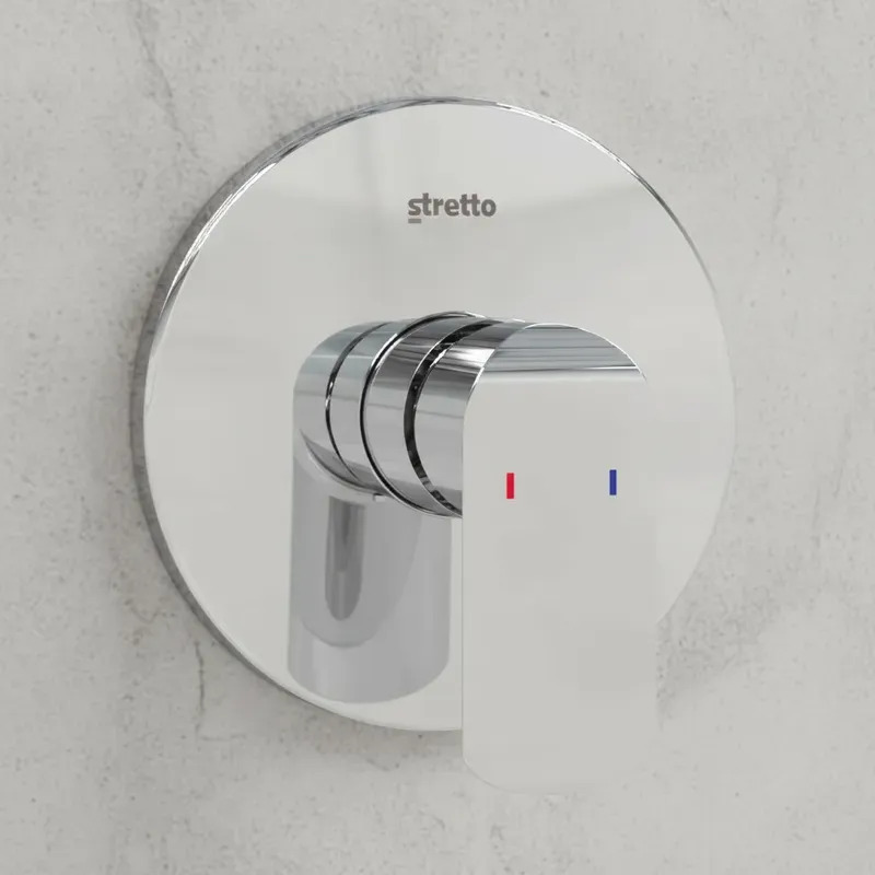 Monomando Ducha Empotrado Priego Color Cromo Marca Stretto