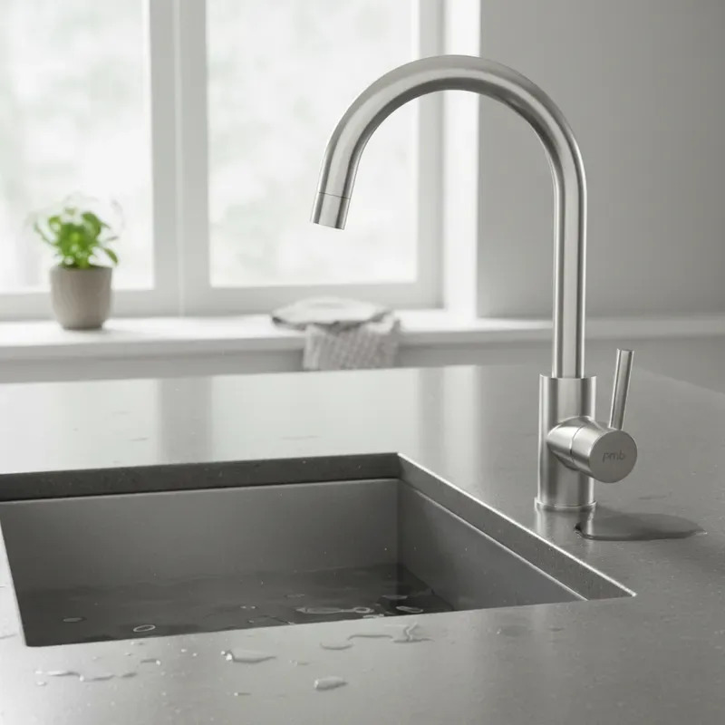 Llave Grifo Monomando Lavaplatos Vermont Acero Inox Pmb