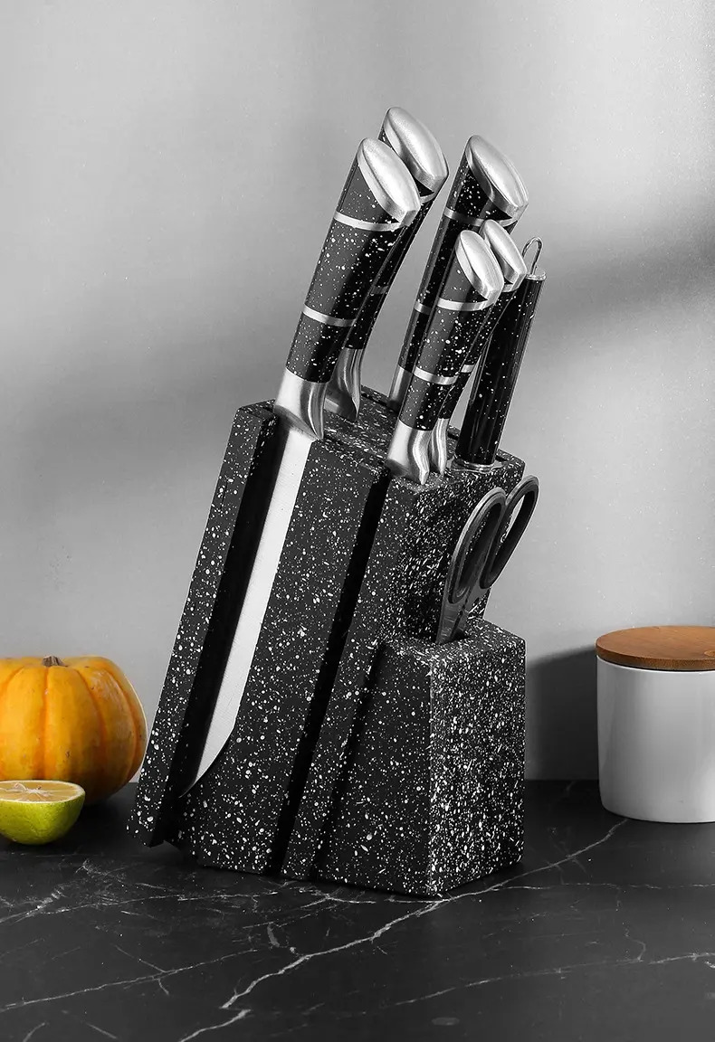 Set De Cuchillos De 8 Piezas Con Base Antideslizante