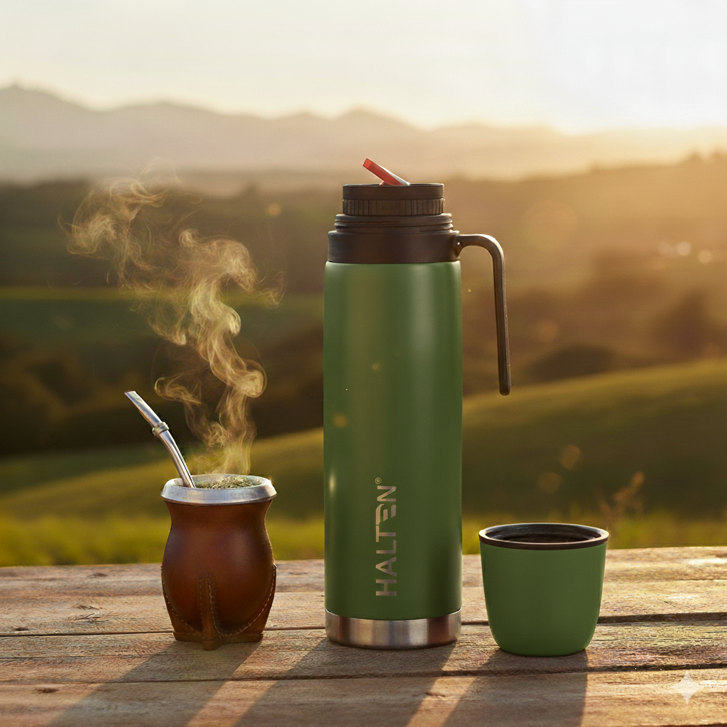 Termo 1 Litro Especial Para Mate Matero Marca Halten - Imagen 21