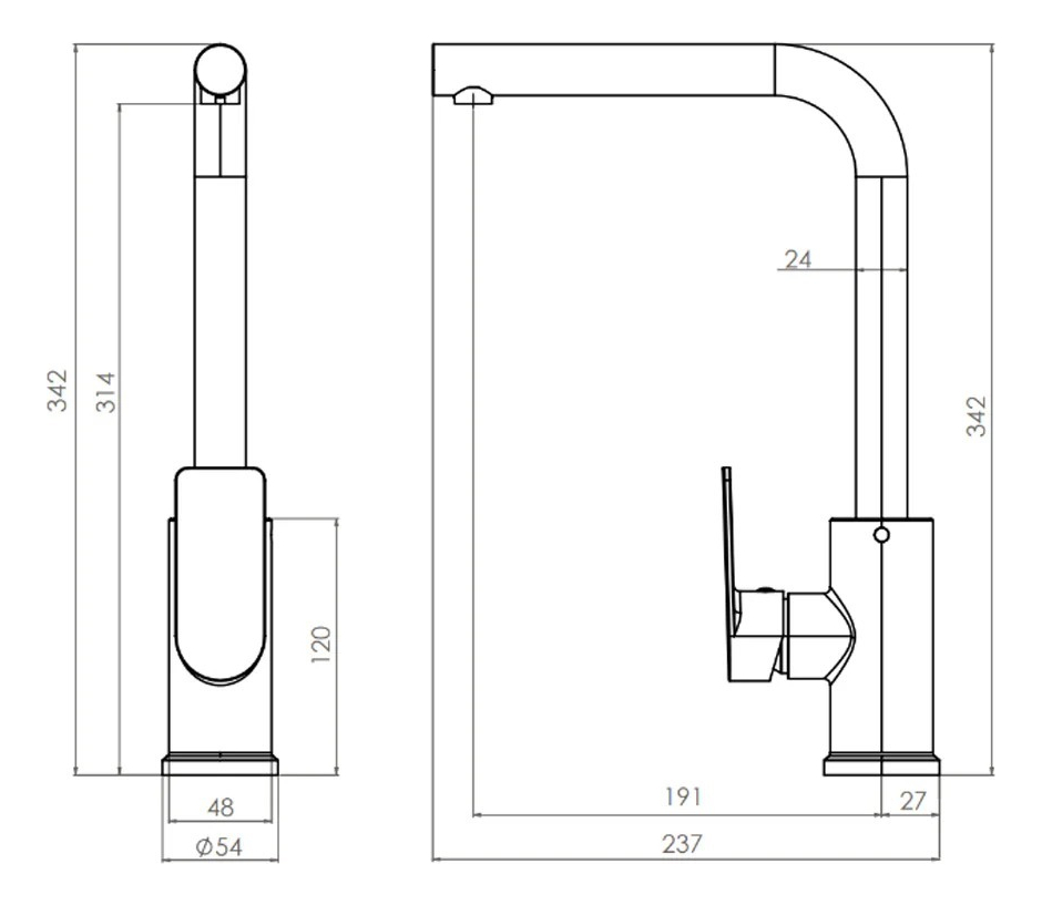 Monomando Grifo Llave Para Lavaplatos Queens Pmb - Imagen 6