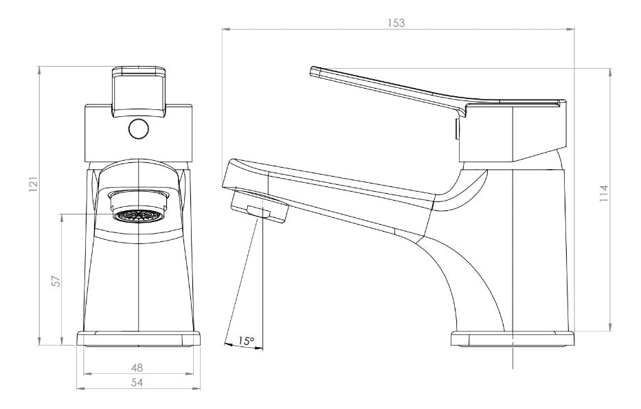 Monomando Lavatorio Llave Grifo Modelo Dallas Pmb - Imagen 3
