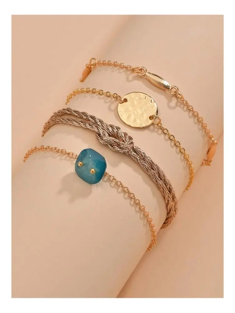 Pulsera Con Diseño Redondo Set 4 Piezas Pnl - Imagen 2