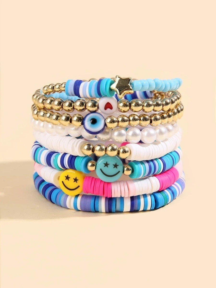 Pulseras Set 8 Piezas Colores Dijes Y Expreciones Pnl - Imagen 2