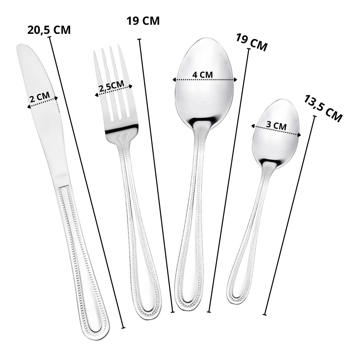 Set Servicio Cubiertos 24 Piezas Perlada Barcelona 1.8 Mm - Imagen 8