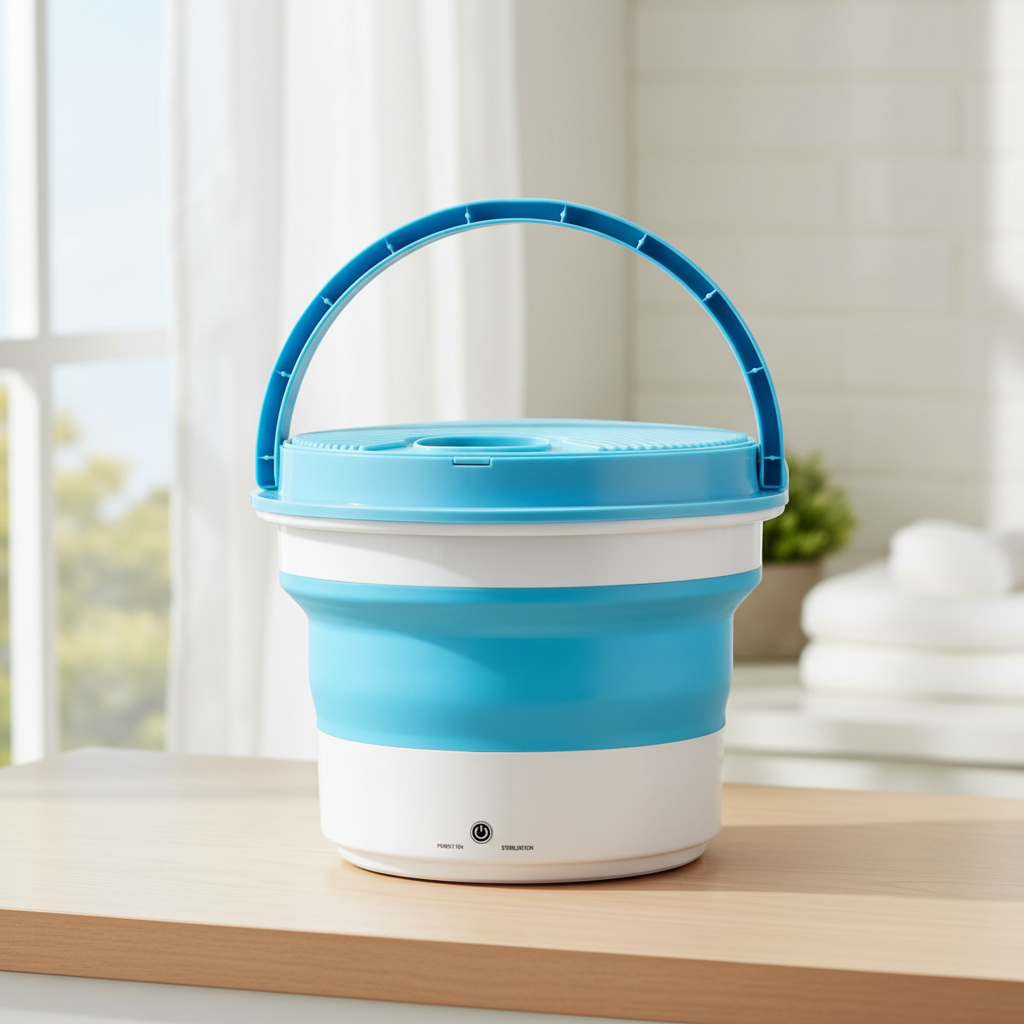 Mini Lavadora Plegable Portatil Ultrasonica Ropa Liviana - Imagen 3