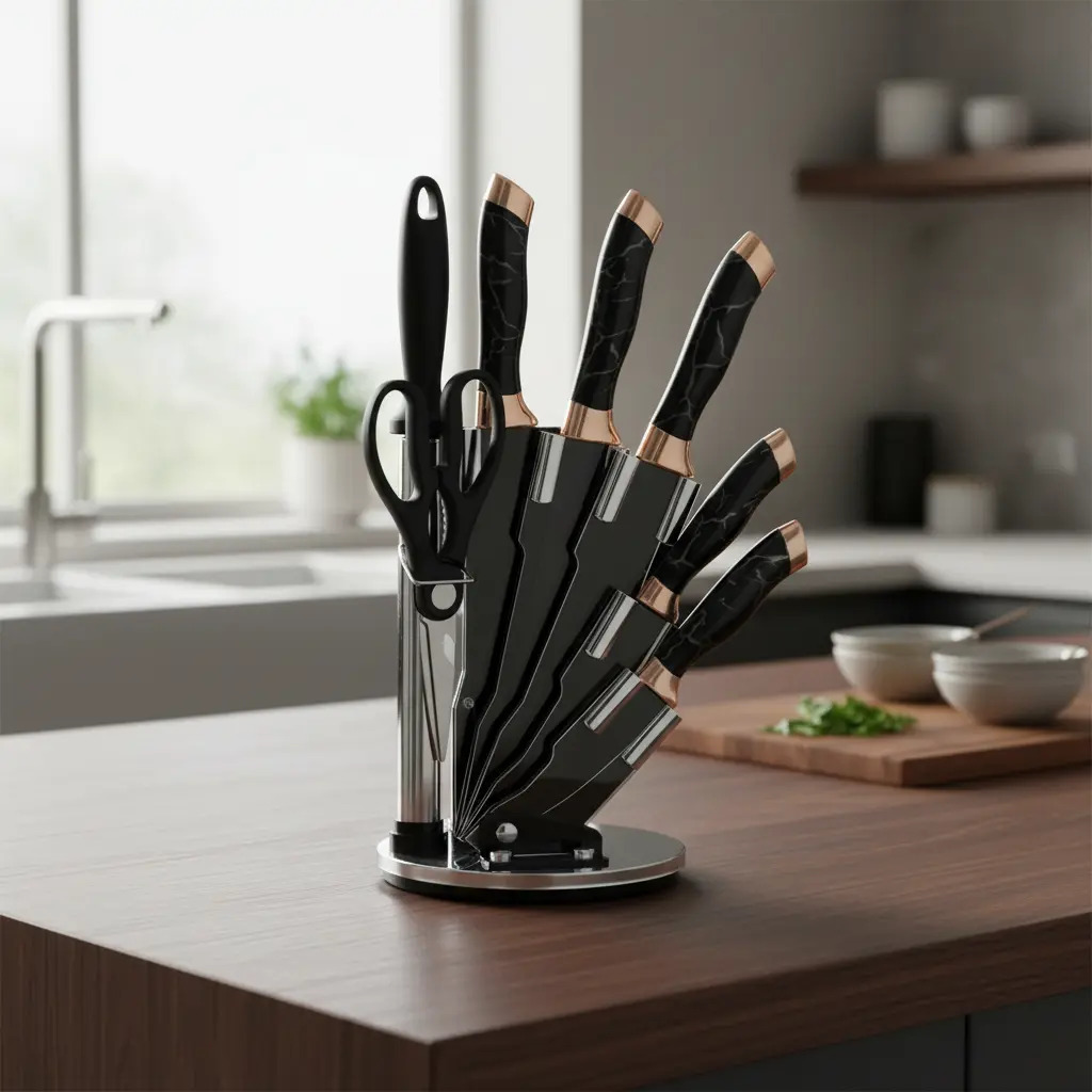 Set De Cuchillos Premium 8 Piezas Con Soporte Giratorio - Imagen 18