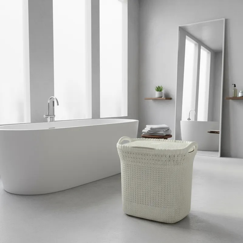 Moderno Cesto Canasto Para Ropa Khipu 40 Litros Con Tapa - Imagen 13