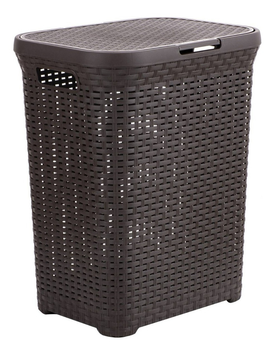 Cesto Canasto Para Ropa Ratan 60 Litros Con Tapa Reyplast - Imagen 11