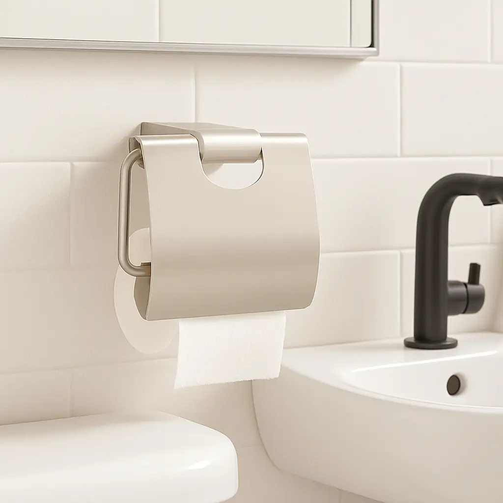 Porta Confort Porta Papel Para Baño Níquel Stretto Dessin