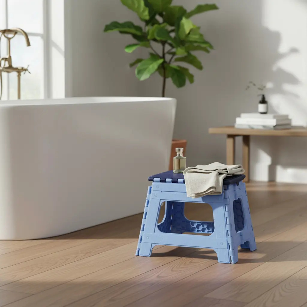Banquito Taburete Piso Plegable Portatil Con Estilo Moderno - Imagen 5