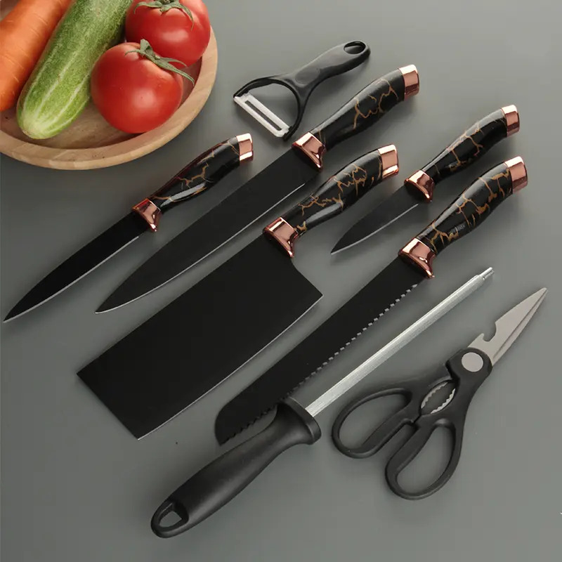 Set De Cuchillos Premium 9 Piezas Con Soporte Giratorio - Imagen 13