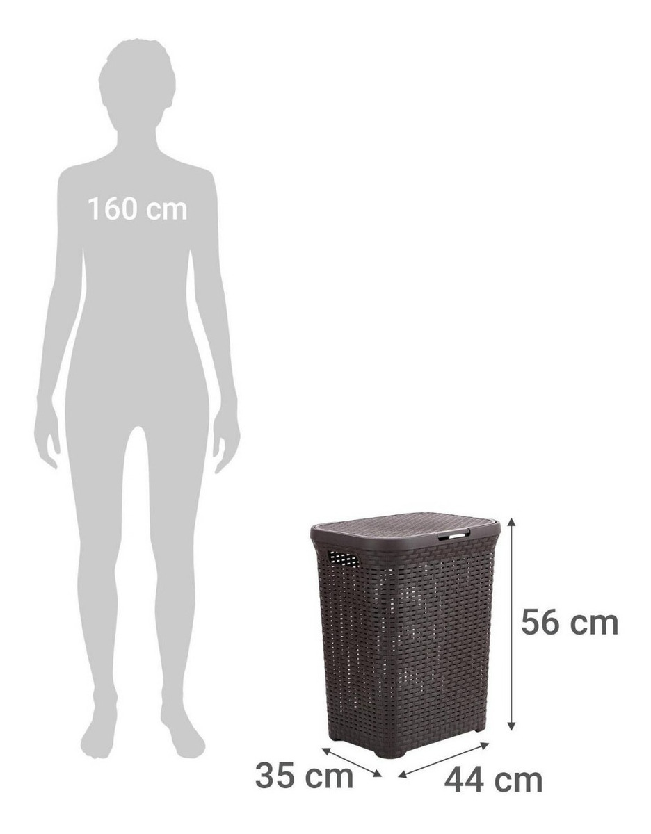 Cesto Canasto Para Ropa Ratan 60 Litros Con Tapa Reyplast - Imagen 18