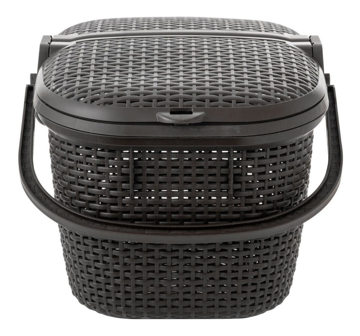 Canasta Moderno Cesto Ratan Para Alimentos Picnic Camping - Imagen 5