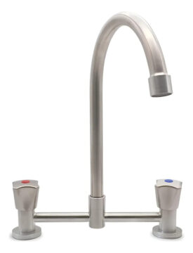 Combinación Grifo Llave Doble Para Lavaplatos Fregadero