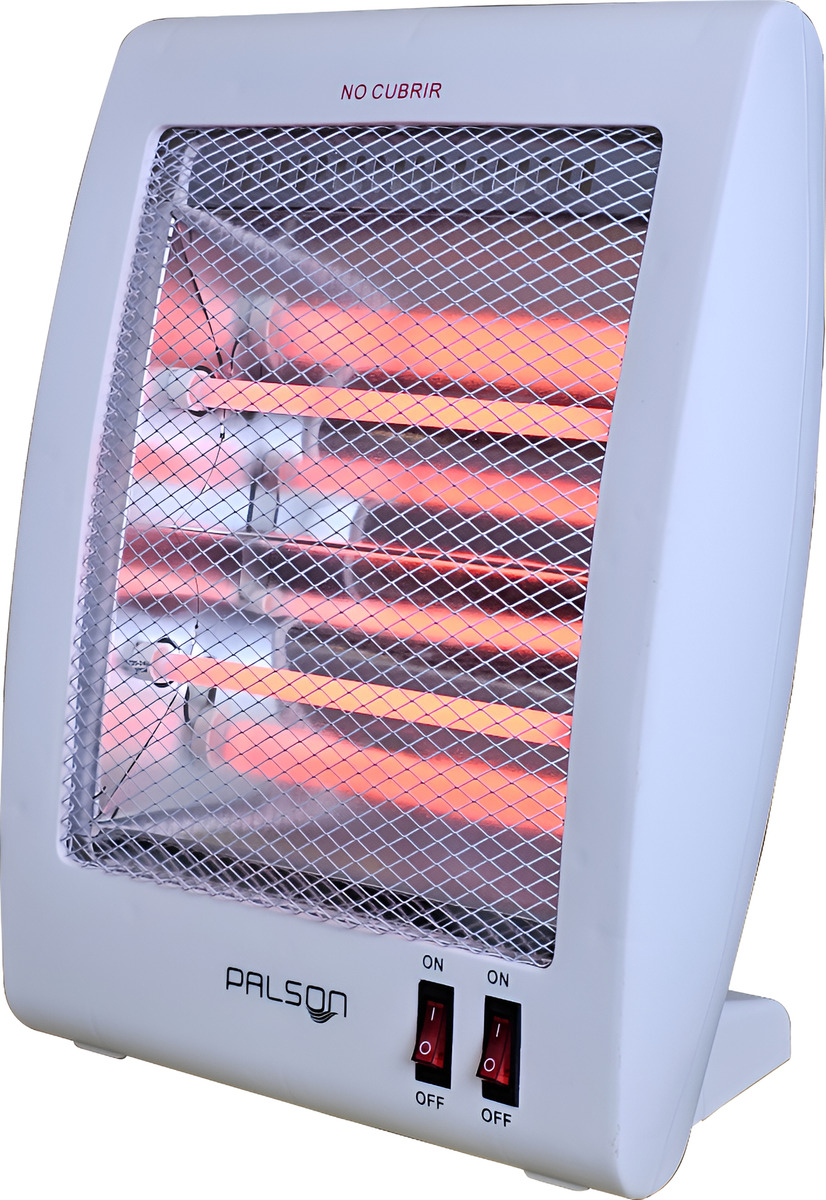 Estufa Calentador Cuarzo 2 Niveles Con Antivuelco 800w