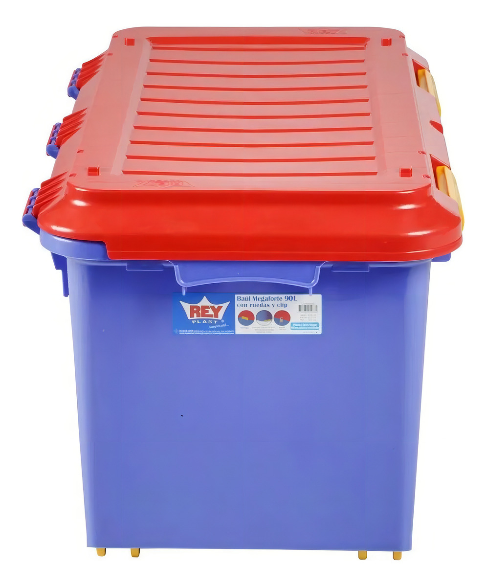 Baul Caja Almacenamiento Organizador Movil Con Ruedas 90 Lts - Imagen 4