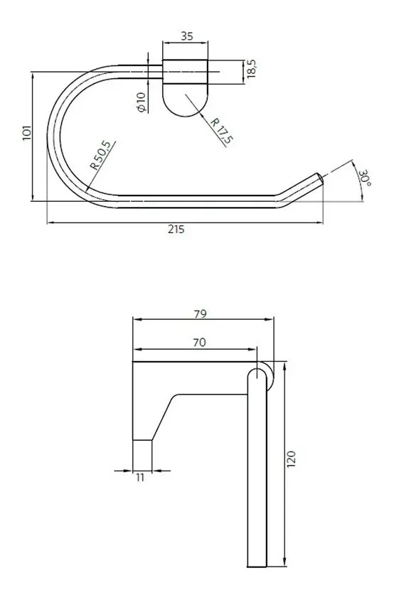 Gancho Percha Colgador Toallero Niquel Modelo Dessin - Imagen 3