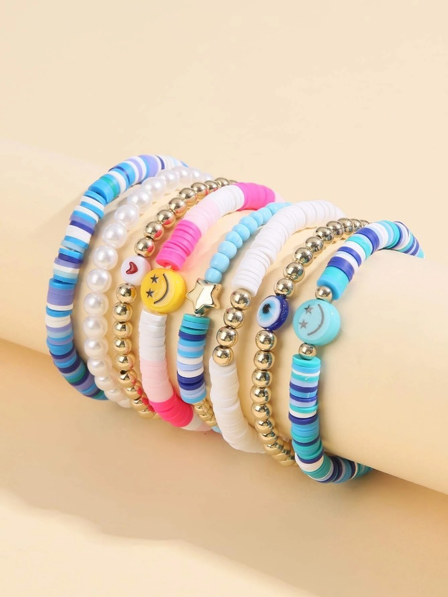 Pulseras Set 8 Piezas Colores Dijes Y Expreciones Pnl - Imagen 3