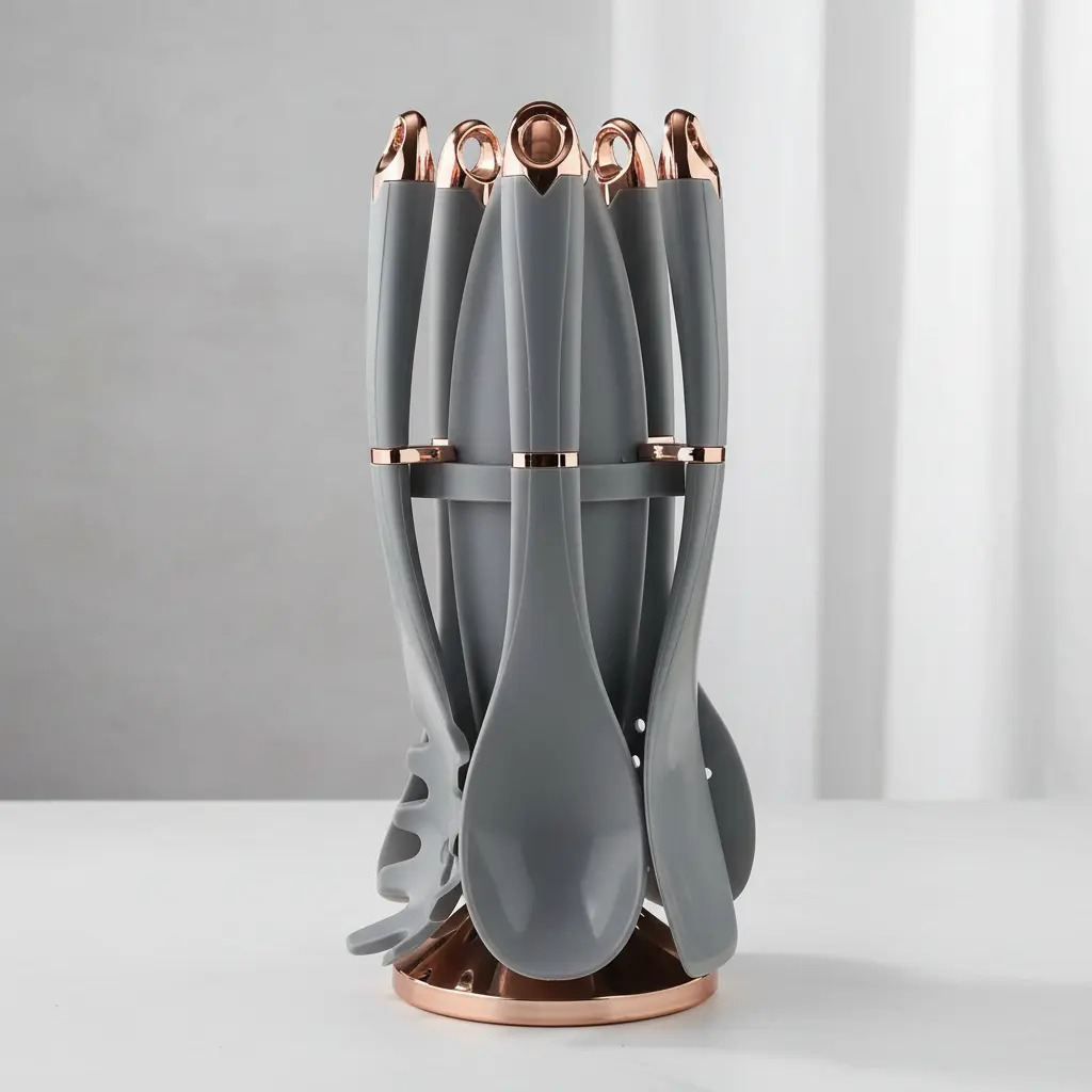 Juego De Utensilios De Cocina De 6 Piezas Con Base Giratoria