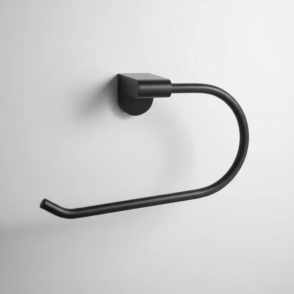 Percha Ganchera Colgador Toallero Negro Modelo Dessin - Imagen 2