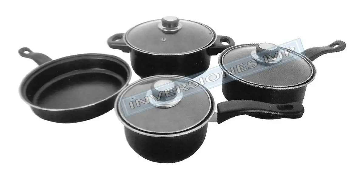 Juego Set Bateria De Cocina Antiadherentes 7 Piezas - Imagen 3