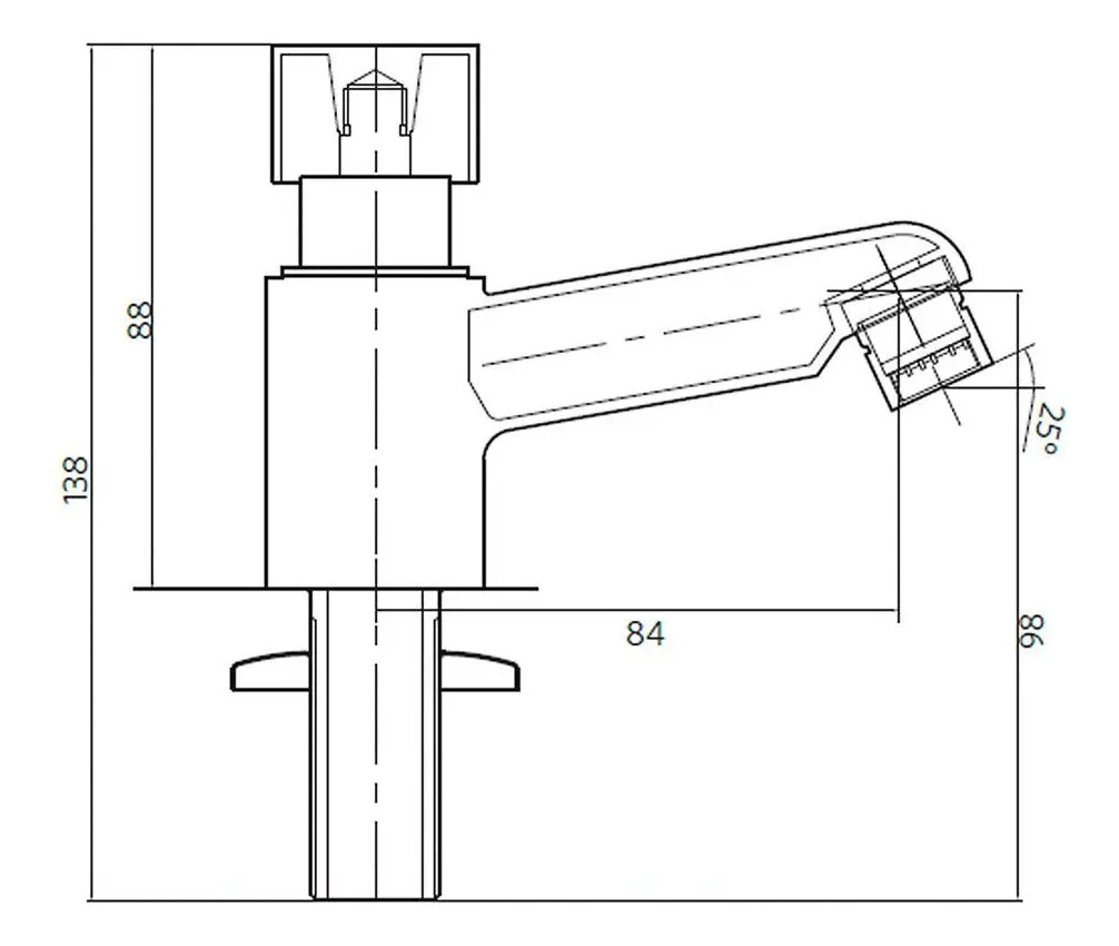 Llave Lavatorio Temporizada 1/2 Wol Stretto - Imagen 5