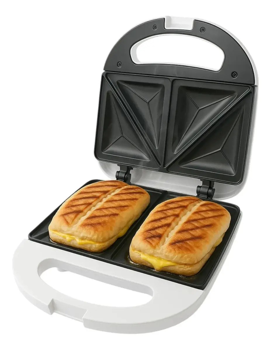 Sandwichera Dual Antiaderente Con Indicador Telefunken 800w