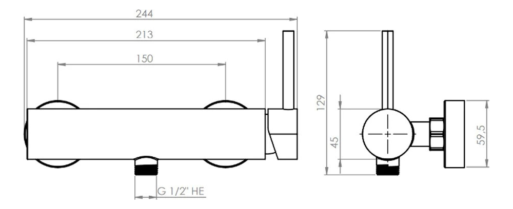 Monomando Llave Grifo De Ducha Modelo Veroli Marca Stretto - Imagen 3