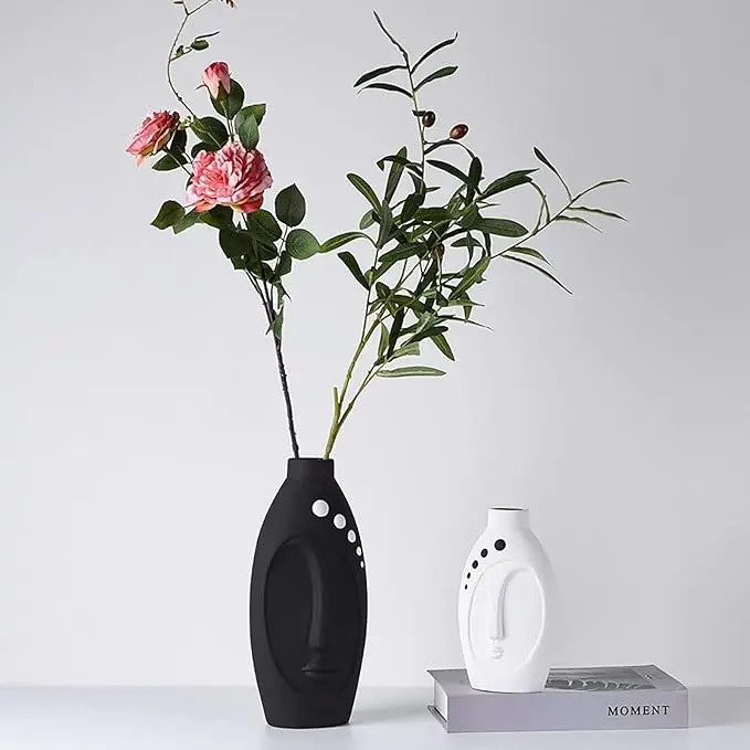 Jarrón Florero Macetero Decorativo Con Cara - Imagen 4