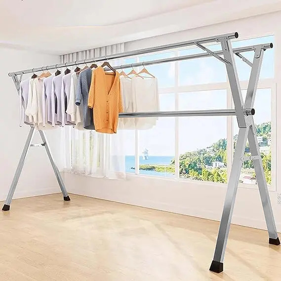 Tendedero De Ropa Plegable Modelo X Extensible de 1,43 Mts a 2,28 Mts - Imagen 3