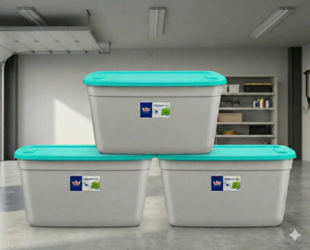 Cajas Organizadoras Multiusos Almacenamiento 120l Pack 3 Uni Color Celeste