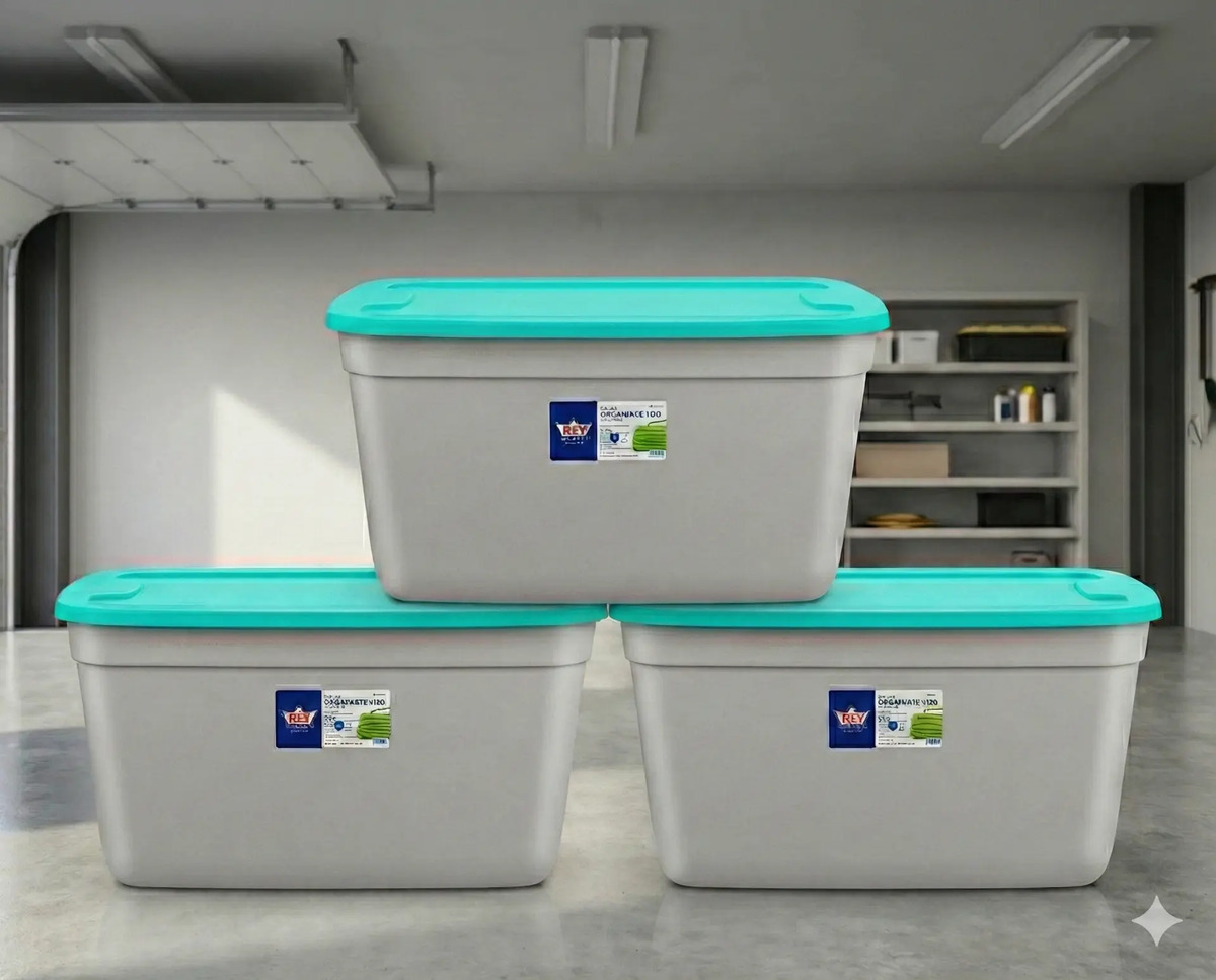 Cajas Organizadoras Multiusos Almacenamiento 120l Pack 3 Uni