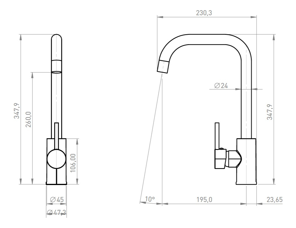 Monomando Lavaplatos Modelo Oregon Caño Recto Marca Pmb - Imagen 9