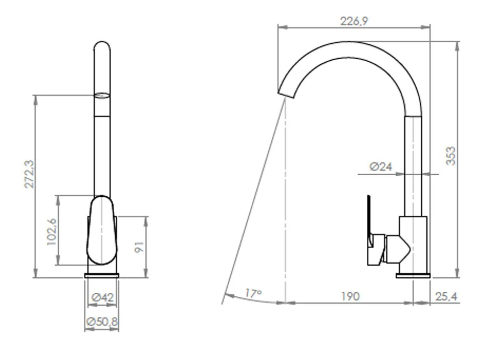 Llave Grifo Monomando Lavaplatos Vermont Acero Inox Pmb - Imagen 6