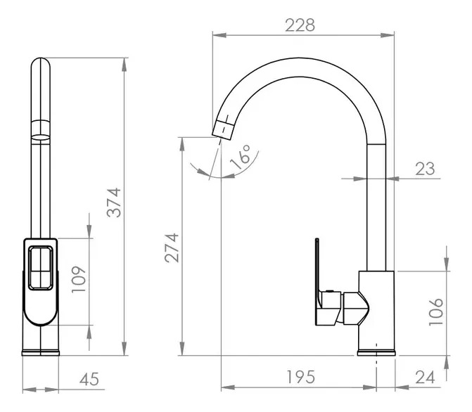 Monomando Llave Grifo Lavaplatos Modelo Anzi Marca Stretto - Imagen 10