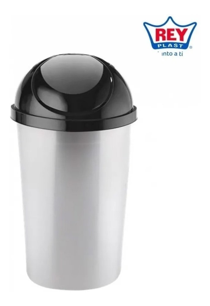 Basurero Papelero Vaiven Metalizado Modelo Cosmos 54.4l - Imagen 3