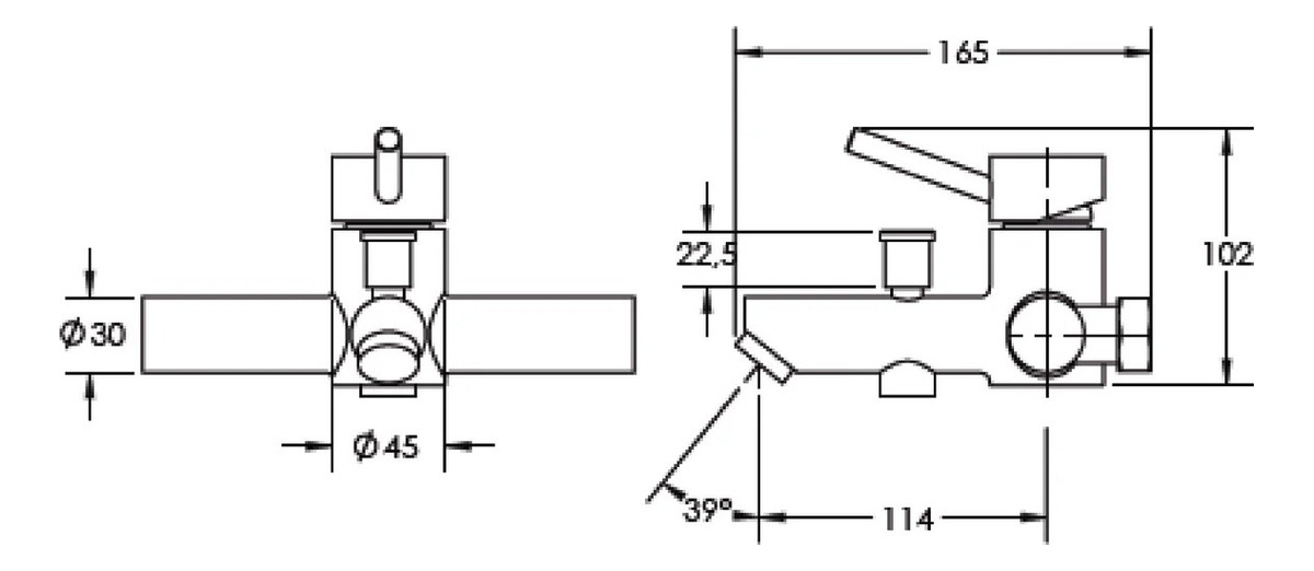 Monomando Llave Grifo Para Tina Ducha Fiorenzo Marca Stretto - Imagen 4